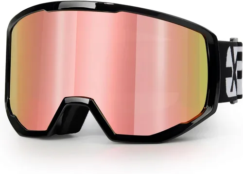 Vista 17 de EXP VISION Gafas de esquí/snowboard para hombres y mujeres, gafas de nieve OTG antiniebla con protección UV