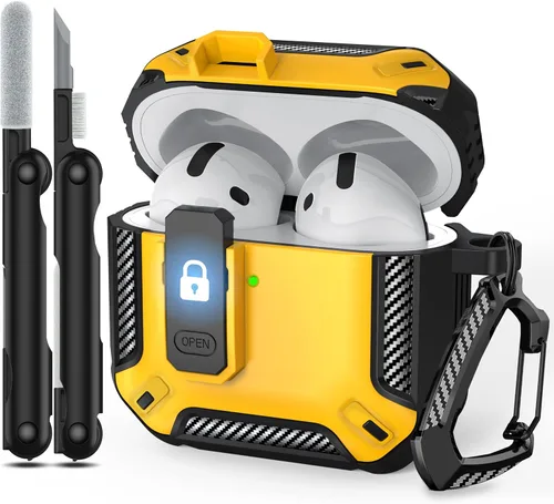 Vista 53 de RFUNGUANGO - Caja protectora para AirPods de 2° generación, modelo 2024, diseño espacial, compatible con Airpods Pro 1/2 y funciona con MagSafe