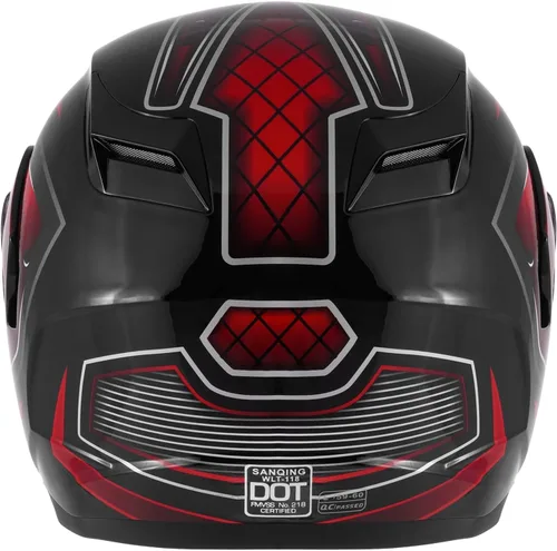 Vista 6 de DOT Approved Modular Flip-Up Dual Visor Motorcycle Full Face Helmet for Adults Men & Women with 2 Removable Visors (1 Clear + 1 Tinted)，Suitable for