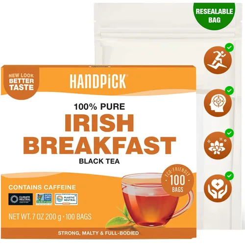 Vista 22 de HANDPICK, Té de raíz de Ashwagandha (100 bolsas de té) Sin cafeína, sin gluten Empaquetado en bolsas de té ecológicas