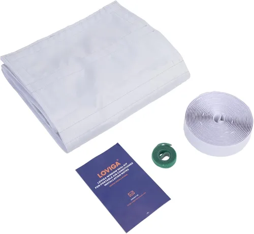 Vista 8 de Loviga Kit portátil de ventilación de ventana de CA, kit de sellado 100% para aire acondicionado portátil, unidad de CA, secadora de ropa, 9 x 40