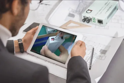 Vista 6 de Convertidor de medios de fibra ST Gigabit Multimodo - Módulo de fibra ST integrado 1,804.5 ft (0,34 millas) 850 nm - a UTP Cat5e 10/100/1000 RJ-45