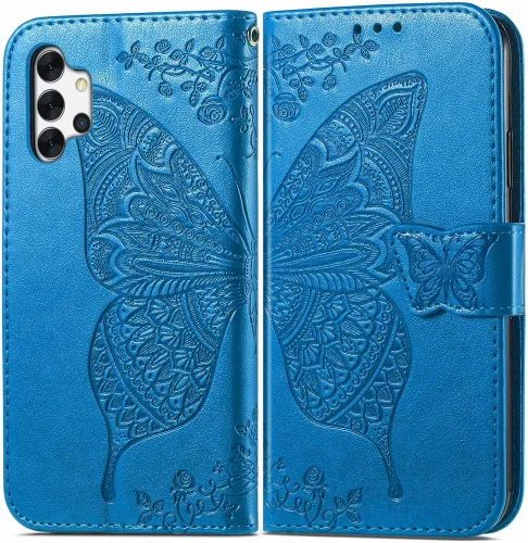 Vista 2 de MEUPZZK Funda tipo cartera para Samsung Galaxy A32 5G, funda tipo cartera para Samsung A32 5G, piel sintética de alta calidad, con diseño