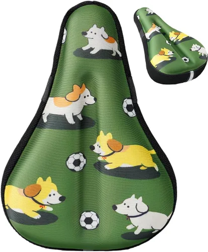 Kids Bike Seat Cushion for Girls, Gel Padded Bike Seat Cover for Child, Breathable & Extra Soft Gel Memory Foam, Pink Child Bicycle Saddle Cushion