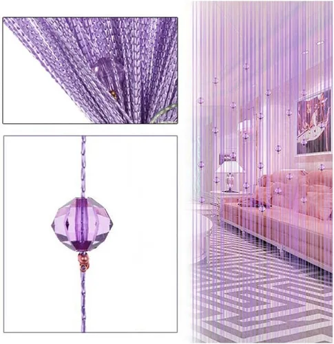 Vista 9 de FOCUSSEXY Cortina decorativa para puerta con cuentas para panel de pared, separador de ventana con flecos para bodas, cafeterías, restaurantes, Rosa