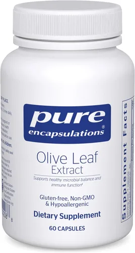 Pure Encapsulations Extracto de hoja de olivo | Suplemento hipoalergénico que apoya el sistema inmunológico y el ambiente intestinal saludable | 60