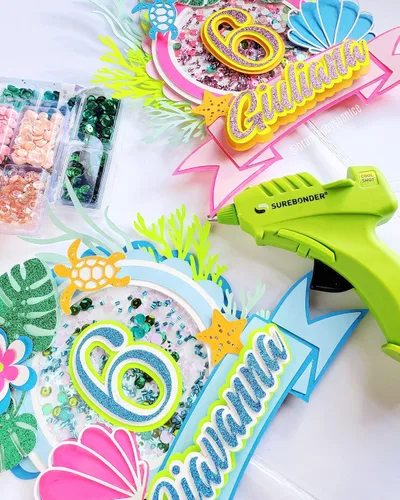 Vista 7 de Surebonder Kit de mini pistola de pegamento de 10 W de temperatura ultra baja con 12 barras de pegamento, une materiales delicados como papel, tela