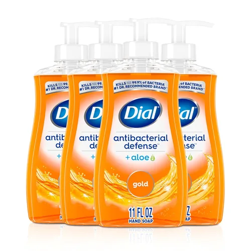 Dial - Jabón líquido antibacteriano, dorado, 11 onzas (Paquete de 4), 4 unidades