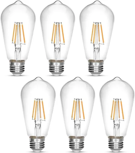 Vista 13 de Bombilla LED Edison, Bombilla Vintage Antigua de 40W, Bombilla LED E26 No Regulable 450 Lúmenes 2700K, Blanco Cálido, Paquete de 3