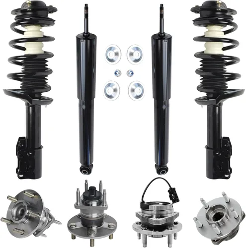 Vista 99 de Detroit Axle - Kit de cubos de rodamiento de rueda delantera de 6 piezas para Dodge Dart 2013-2016, Chrysler 200 2015-2017, 2 cojinetes de rueda
