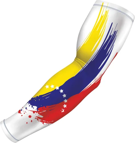 Vista 14 de B-Driven Premium Pro-Fit Sports - Manga de compresión para brazo (individual) con diseños patrióticos, mangas para brazo de béisbol, hombres
