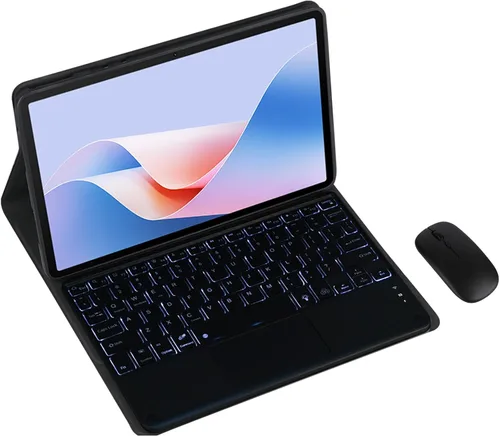 Vista 8 de Combo de teclado y mouse inalámbricos desmontable magnético con funda de cuero para Samsung Galaxy Tab A 8.0 8 pulgadas 2019 SM-P200/P205 Tablet