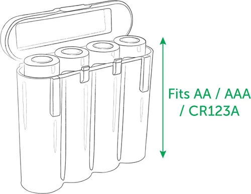 Vista 9 de Powertron Batteries 3 Pack AA/AAA / CR123A Black Battery Holder Storage Cases