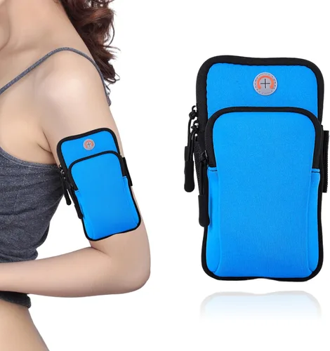 Vista 10 de Soporte de teléfono para correr, correa ajustable para el brazo para el teléfono para correr, bandas de brazo impermeables para hombres y mujeres
