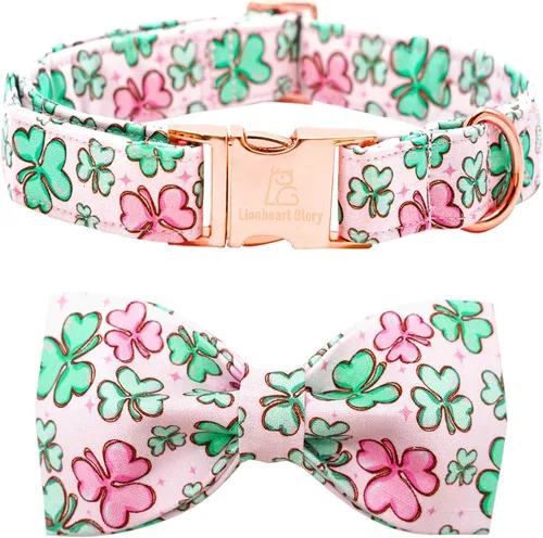 Vista 9 de Lionheart glory - Collar de perro de San Valentín, collares para perros con lazo, collares para mascotas ajustables con lazo para perros pequeños