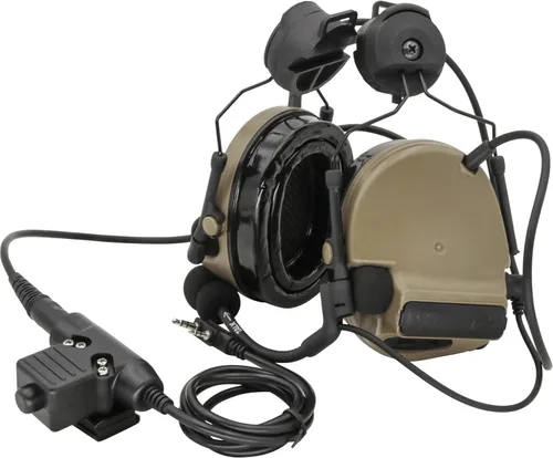 Vista 8 de HEARFALCOM Comta III Auriculares Tácticos para Casco Adaptador de Riel ARC Soporte de Disparo con Cancelación de Ruido