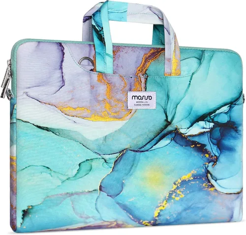 Vista 7 de MOSISO Bolsa de hombro para laptop compatible con MacBook Air de 13 pulgadas M3 M2 M1 2018-2024 / Pro de 13 pulgadas M2 M1 2016-2024, funda