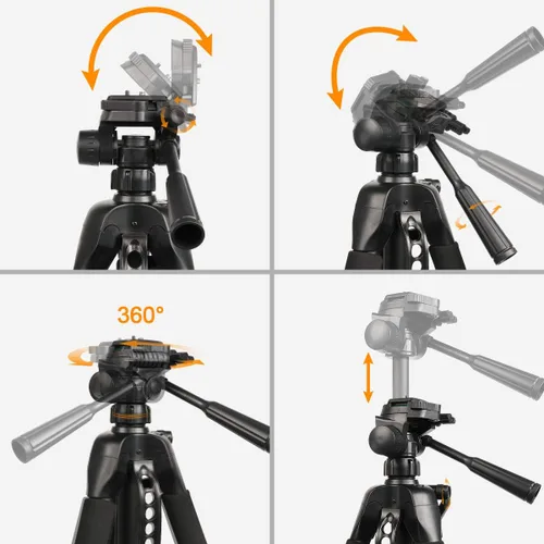 Vista 7 de Huepar Nivel láser de línea cruzada con trípode ligero, láser verde autonivelante láser de línea horizontal y vertical con visibilidad de 100 pies