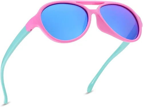 Vista 3 de Pro Acme Gafas de sol polarizadas TPEE duraderas para niños y niñas, de goma suave, marco flexible, gafas protectoras de 3 a 8 años