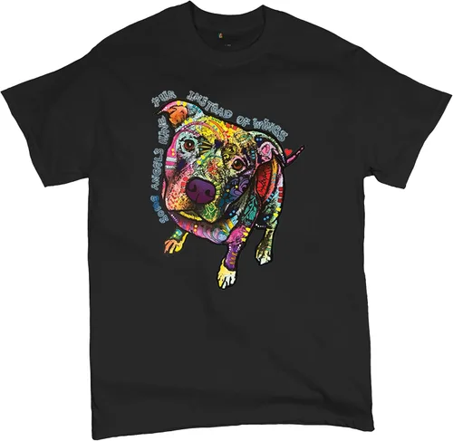 Vista 5 de Dean Russo Pit Bull Camiseta Dog Paw Some Angels Have Fur - Camiseta para hombre