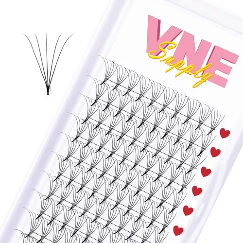 Vista 4 de VNE - Extensiones de pestañas de volumen pestañas de volumen ruso Extensiones de pestañas postizas premium abanicos de mega volumen Promade