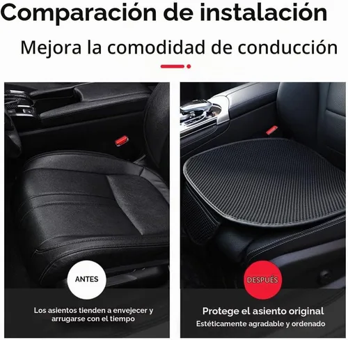 Vista 4 de Cojín de asiento de coche extra grande de 19.5 pulgadas para asiento de coche CCar sentado durante mucho tiempo, cojín cómodo y transpirable 1pcs