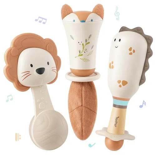 Sonajeros para bebés, juguetes de dentición de 3 a 6 meses, juguetes para bebés de 0 a 6 meses, juguetes sensoriales para bebés recién nacidos,