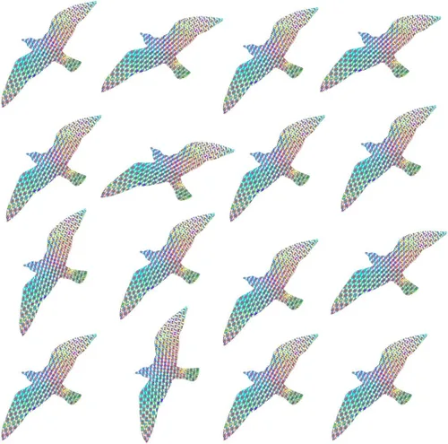 Vista 11 de Calcomanías anticolisión para ventanas de pájaros, calcomanías de ventana de vidrio para golpes de pájaros, evita que los pájaros golpeen ventanas