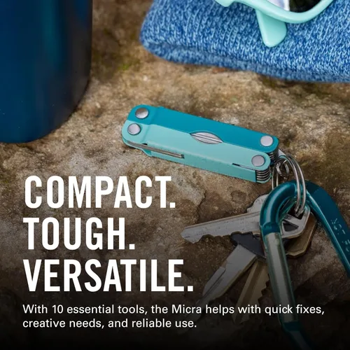 Vista 2 de LEATHERMAN, Micra, Multiherramienta de llavero con herramientas de aseo, Mini navaja de bolsillo para uso diario (EDC), Pasatiempos y actividades al