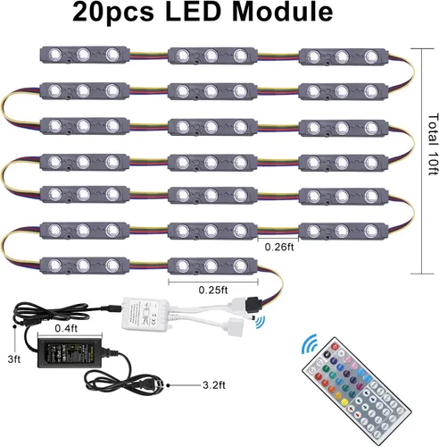 Vista 9 de Luces LED para ventana, módulos LED, impermeables, para escaparate, luces decorativas para negocios, letreros publicitarios, luz de tienda