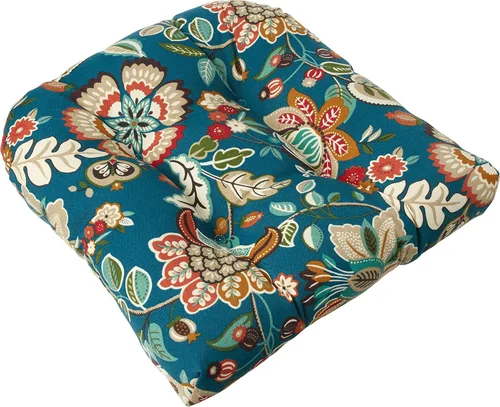 Vista 15 de Pillow Perfect Bright Floral - Cojín para asiento de silla de interior/exterior, resistente a la intemperie y a la decoloración, 19 x 19 pulgadas