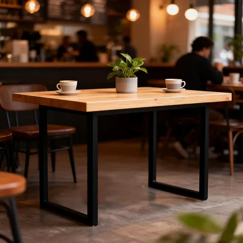 Vista 4 de Taelakeni Patas de mesa de escritorio de metal de 28 pulgadas, patas de mesa de comedor de estilo industrial resistente con almohadillas de pies