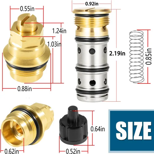 Vista 8 de Yoursme 1423 Bobina de equilibrio 132343 y 12318 Kit de válvula de retención de parada para grifos de bañera y ducha Moen