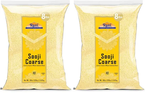 Vista 14 de Rani Sooji Gruesa (Farina, Suji, Rava, Rawa, Sémola de Trigo) Harina 32oz (2lbs) 908g ~ Completamente Natural Vegana Sin OGM Kosher De