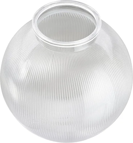 Vista 3 de Aspen Creative 28002-75-41, lámpara prismática de repuesto de acrílico transparente de 8 pulgadas con cuello de 3-7/8 pulgadas