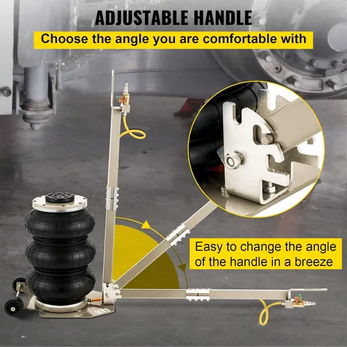 Vista 6 de VEVOR Gato de triple bolsa de aire de 3 toneladas6600 libras de elevación de hasta 15.75 pulgadas, conector de bolsa de aire de elevación rápida