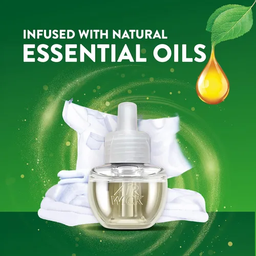Vista 3 de Air Wick Recambio de aceite perfumado enchufable, 2 unidades, lino fresco, ambientador, aceites esenciales