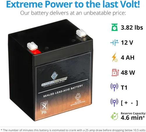 Vista 3 de UPG 12V 5Ah Batería de repuesto para Razor E100 Scooter eléctrico y gas