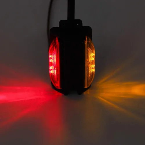Vista 5 de Partsam 2 x 4 LED de liquidación de remolque Fender luces ámbar delantero rojo trasero 4 diodos RH/LH