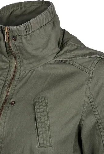 Vista 5 de Auliné Collection Chaqueta con capucha de sarga ligera y estilo militar para mujer