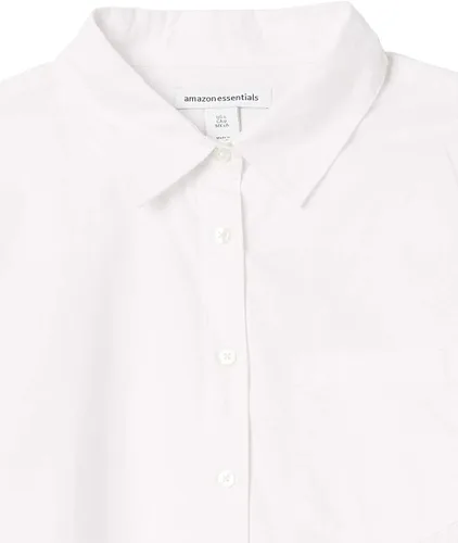 Vista 6 de Tienda Essentials - Camisa de popelina de manga 34 para mujer de ajuste clásico