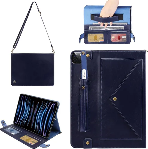 Vista 80 de Funda tipo bolso para iPad mini de 5ª/4ª/3ª/2ª/1ª generación de 7.9 pulgadas, Techcircle funda ligera tipo folio con soporte bandolera con billetera