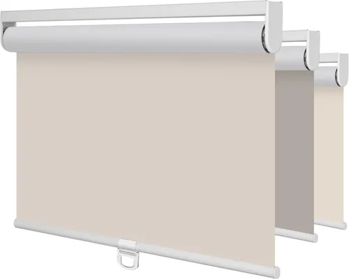 BERISSA Persianas enrollables opacas y sin cordón, con protección UV, ahorro de energía, oscurecimiento de habitación, para el hogar, puerta