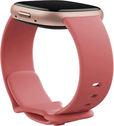 Vista 2 de Fitbit Banda infinita, accesorio de 0.996 pulgadas, color arena rosa, grande * compatible con Sense 2, Sense, Versa 4 y Versa 3