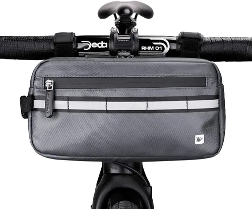 Vista 8 de Rhinowalk Bolsa de Bicicleta Impermeable, Bolsa de Manillar de Bicicleta, Bolsa de Cesta Frontal de Bicicleta, Bolsa de Hombro, Bolsa de Cintura