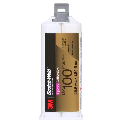 3M Scotch-Weld – Adhesivo epoxi DP100 Plus, claro, grado profesional, manejo y curado rápidos, 48.5 mL (1.64 fl oz) duo-pak
