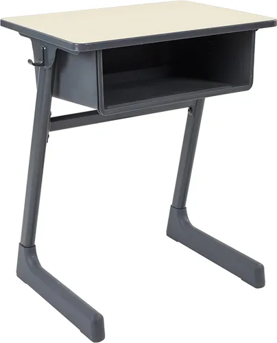 ECR4Kids Recepción abierta cueva con caja de libros de plástico, muebles de aula, arce/negro