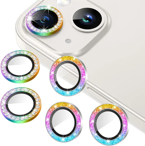 Vista 12 de AGVEE Paquete de 6 unidades para iPhone 12 Pro/12/12 Mini/11 Pro Max/11 Pro/11 Pro/11 Protector de lente de cámara, anillo de metal brillante