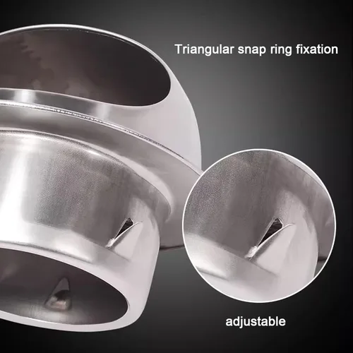 Vista 6 de 304 Stainless Steel Exterior Wall Exhaust Chimney Cap,Range Hood Exhaust Pipe Wind and Rain Hat Louver Cap,Round Wall Vent Cover,60-300mm,Ducting