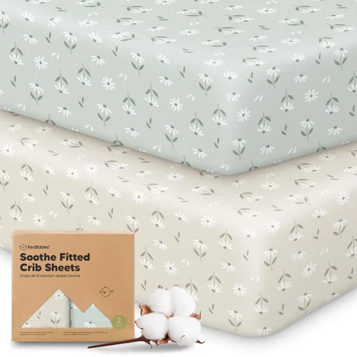 Vista 33 de KeaBabies Paquete de 2 sábanas orgánicas para cuna para niños y niñas, sábana bajera ajustable de 52 x 28 pulgadas, funda de algodón de jersey